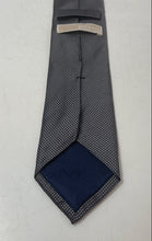 Load image into Gallery viewer, Michael Kors Mens Gray Geometric Keeper Loop Adjustable Formal Pointed Tie