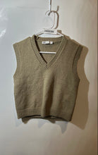 Load image into Gallery viewer, Zara Womens Brown V-Neck Sleeveless Cropped Pullover Sweater Size Small