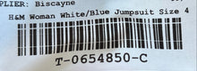 Load image into Gallery viewer, H&M Womens White Blue Striped Sleeveless Ruffle One-Piece Jumpsuit Size 4