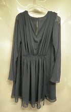 Load image into Gallery viewer, Banana Republic Womens Navy Blue Long Sleeve V-Neck Mini Dress Size MT