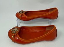 Load image into Gallery viewer, Authentic Tory Burch Womens Orange Patent Leather Slip-On Ballet Flats Size 8 M