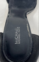 Load image into Gallery viewer, Michael Kors Womens Black Open Toe Stiletto High Ankle Strap Heels Size 9M