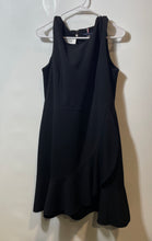 Load image into Gallery viewer, Tommy Hilfiger Womens Black Sleeveless Round Neck Ruffle Hem Mini Dress Size 14