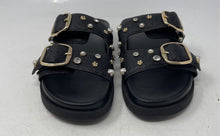 Load image into Gallery viewer, Aldo Womens Black Studded Open Toe Slip-On Slide Sandals Size 6.5