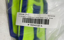 Load image into Gallery viewer, U.S. Divers Kids Fluorescent Blue Green Open Heel Fins Size Medium 1-4