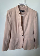 Load image into Gallery viewer, Zara Womens Light Pink Long Sleeve Notch Collar Pockets One-Button Blazer Size 4