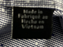 Load image into Gallery viewer, Vince Camuto Mens Blue Printed Long Sleeve Collared Button-Up Shirt Size Large