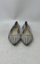 Load image into Gallery viewer, Jessica Simpson Womens Crinah Silver Pointed Toe Slip-On Ballet Flats Size 6.5M
