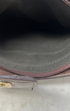 Load image into Gallery viewer, Liz Claiborne Womens Brown Croc Embossed Leather Inner Pocket Shoulder Bag