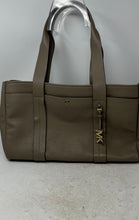 Load image into Gallery viewer, Michael Kors Womens Romee Gray Leather Charm Bottom Studs Double Handle Tote Bag