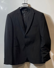 Load image into Gallery viewer, De Blasio Mens Black Peak Lapel Pockets Two-Button Blazer Suit Jacket Size 46