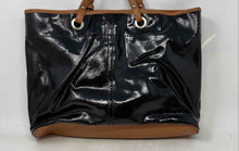 Load image into Gallery viewer, Nine West Womens Black Brown Leather Charm Inner Pocket Tote Handbag With Wallet