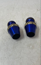 Load image into Gallery viewer, Pair Of Reminiscent Of Trupoint Memorials Blue Mini Souvenir Human Ashes Urns