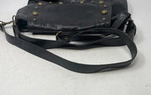 Load image into Gallery viewer, Kate Landry Womens Black Leather Inner Pockets Detachable Strap Shoulder Handbag