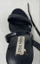 Load image into Gallery viewer, Steve Madden Womens Wafer Black Open Toe Stiletto Ankle Strap Heels Size 8.5 M