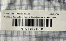 Load image into Gallery viewer, Banana Republic Mens Multicolor Plaid Cotton Standard Non-Iron Dress Shirt Sz XL
