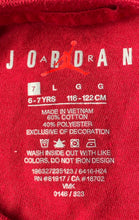 Load image into Gallery viewer, Air Jordan Boys Red 23 Speckle Short Sleeve Crew Neck Pullover T-Shirt Size 7