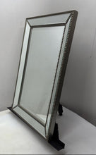 Load image into Gallery viewer, Silver-Tone Engraved Border Home Decorative 30x20 Wall Hanging Mirror