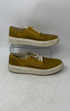 Load image into Gallery viewer, Velez Mens Yellow Leather Round Toe Lace-Up Casual Sneaker Shoes Size EU 39