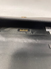 Load image into Gallery viewer, Aldo Womens Black Gold-Tone Trim Faux Leather Inner Pocket Clutch Handbag