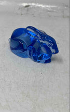Load image into Gallery viewer, Art Glass Cobalt Blue Collectible Home Decor Rabbit Figurine