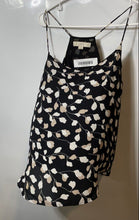 Load image into Gallery viewer, Ann Taylor Loft Womens Black Floral Print Spaghetti Strap Camisole Top Size S
