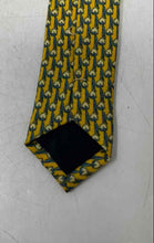 Load image into Gallery viewer, Alfredo Bendiny Mens Yellow Printed Silk Adjustable Formal Pointed Tie