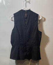 Load image into Gallery viewer, 7th Avenue New York & Company Womens Black Keyhole Neck Sleeveless Blouse Top M