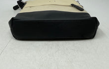 Load image into Gallery viewer, Stone Mountain Womens Black Cream Colorblock Leather Zipper Crossbody Bag