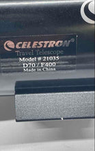 Load image into Gallery viewer, Celestron Model 21035 Black D70 F400 Scope Travel Telescope With Tripod In Case
