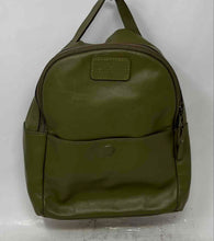 Load image into Gallery viewer, American Eagle Womens Green Faux Leather Adjustable Shoulder Straps Zip Backpack