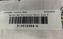 Load image into Gallery viewer, Malibu Mens Multicolor Printed Short Sleeve Collared Button-Up Shirt Size S