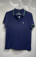 Load image into Gallery viewer, Psycho Bunny Mens Blue Cotton Short Sleeve Collared Golf Polo Shirt Size 3