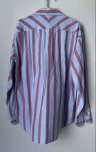 Load image into Gallery viewer, Tommy Hilfiger Mens Blue Pink Striped Cotton Long Sleeve Button-Up Shirt Size L