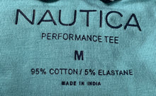 Load image into Gallery viewer, Nautica Mens Green Short Sleeve V-Neck Performance T-Shirt Size Medium