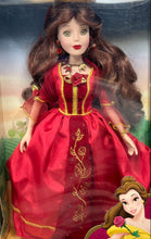 Load image into Gallery viewer, Disney Princess Belle Beauty And The Beast Red Dress Porcelain Keepsake Doll