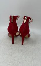 Load image into Gallery viewer, Jessica Simpson Womens Jalinda Red Brown Leather Ankle Strap Heels Size 6.5M