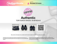 Load image into Gallery viewer, Authentic Tory Burch Womens Black Leather Loafer Shoes Size 6M Damaged