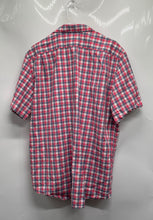 Load image into Gallery viewer, Lacoste Mens Pink Gray White Plaid Collared Regular Fit Button-Up Shirt Size 44