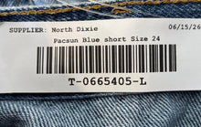 Load image into Gallery viewer, Pacsun Womens Blue Denim Medium Wash Pockets High Rise Cut-Off Short Size 24