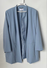 Load image into Gallery viewer, Calvin Klein Womens Light Blue Long Sleeve Collarless Open Front Blazer Size 22W