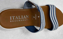 Load image into Gallery viewer, Italian Shoemakers Womens Dynamo 2 White Blue Slip-On Slide Sandals Size 6
