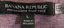 Load image into Gallery viewer, Banana Republic Mens Burgundy Heather Short Sleeve Collared Polo Shirt Size L