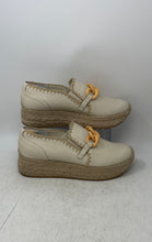 Load image into Gallery viewer, Dolce Vita Womens Cream Leather Slip-On Wedge Heel Loafer Shoes Size 11