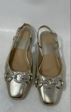 Load image into Gallery viewer, Dolce Vita Womens Yellow Gold Leather Square Toe Slingback Sandals Size 8