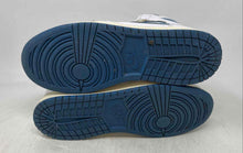 Load image into Gallery viewer, Nike Boys Air Jordan 1 Mid SE White Blue Lace-Up Sneakers Shoes Size 7Y No Laces