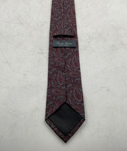 Load image into Gallery viewer, Pronto Uomo Mens Dark Brown Paisley Print Adjustable Pointed Ties