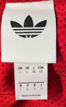 Load image into Gallery viewer, Adidas Mens Red White Black V-Neck Long Sleeve Pullover Hockey Jersey Size Large
