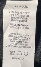 Load image into Gallery viewer, Perry Ellis Portfolio Mens Black Slash Pockets Straight Leg Dress Pants Sz 38x32