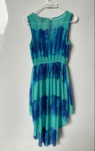 Load image into Gallery viewer, Forever 21 Womens Blue Green Tie-Dye Sleeveless Fit & Flare Dress Size Small
